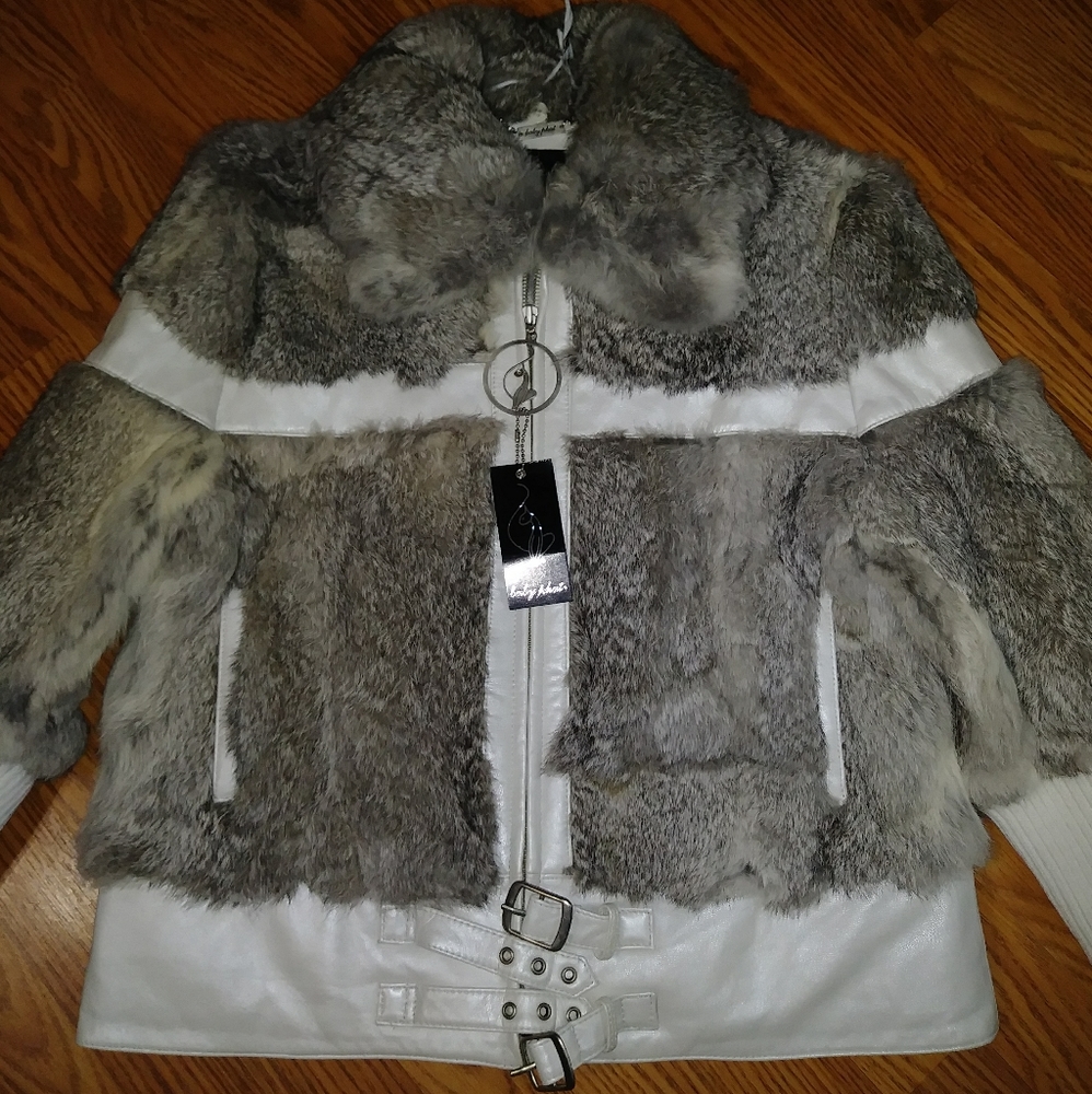 BABY PHAT Women's Rabbit Fur Jacket/Coat